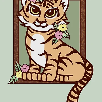 Artwork thumbnail, Flower Tiger by RissaKenoART