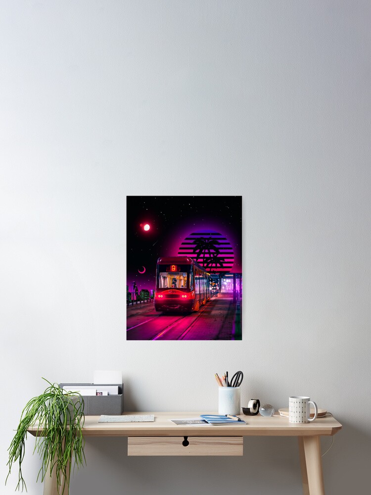 Thumbnail 2 of 3, Poster, Synth Train designed and sold by Moonquestart.