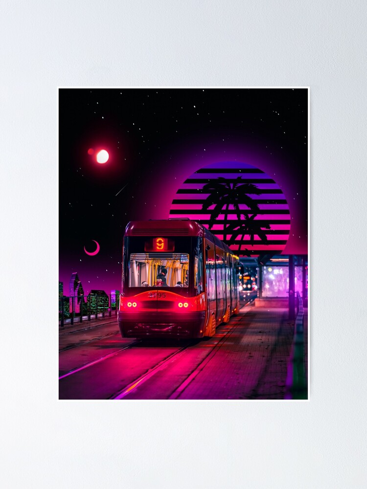 Thumbnail 1 of 3, Poster, Synth Train designed and sold by Moonquestart.