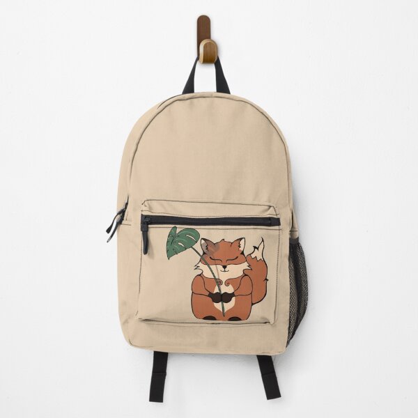 Item preview, Cute Fox Holds a Monstera Leaf designed and sold by RissaKenoART.