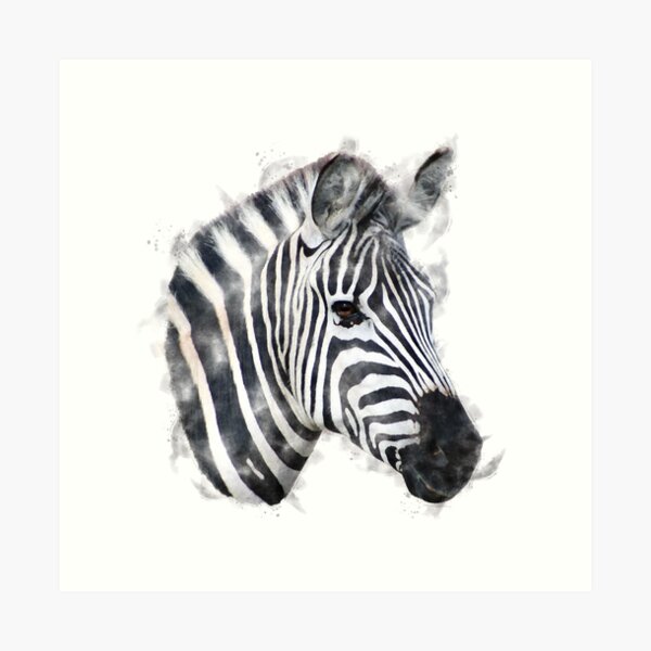 Item preview, Zebra Watercolour Artwork designed and sold by Typeglyphs.