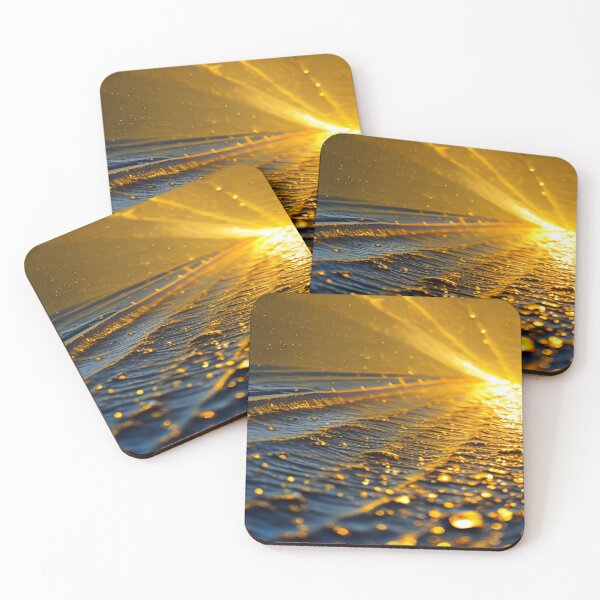 Item preview, Golden Sunrise Shimmering on the Waves of the Ocean Water designed and sold by deniselynnimage.
