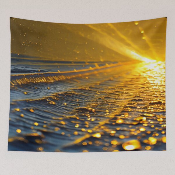Item preview, Golden Sunrise Shimmering on the Waves of the Ocean Water designed and sold by deniselynnimage.