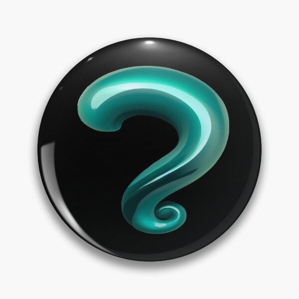 Item preview, Question Mark in Cool Metallic Green 3D designed and sold by deniselynnimage.