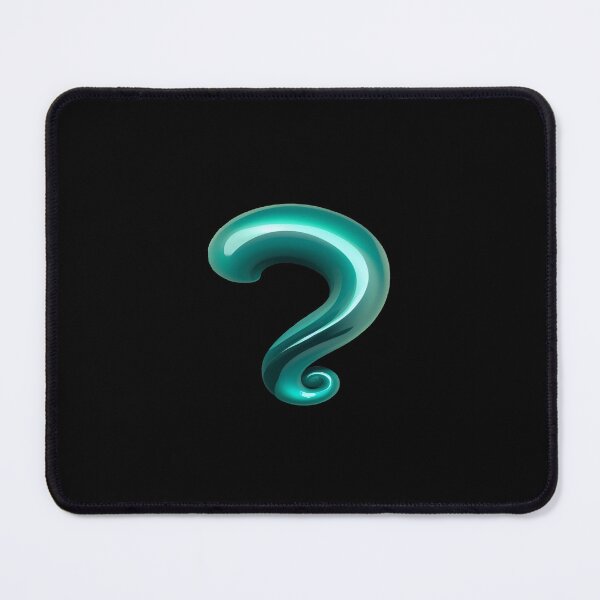 Item preview, Question Mark in Cool Metallic Green 3D designed and sold by deniselynnimage.