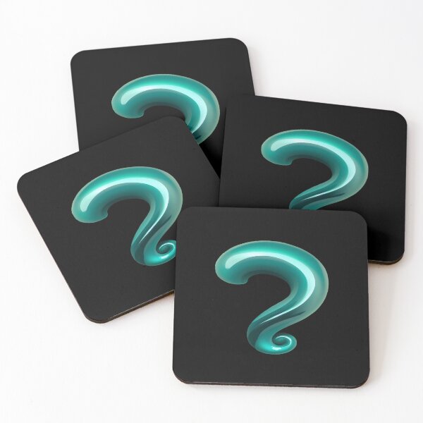 Item preview, Question Mark in Cool Metallic Green 3D designed and sold by deniselynnimage.