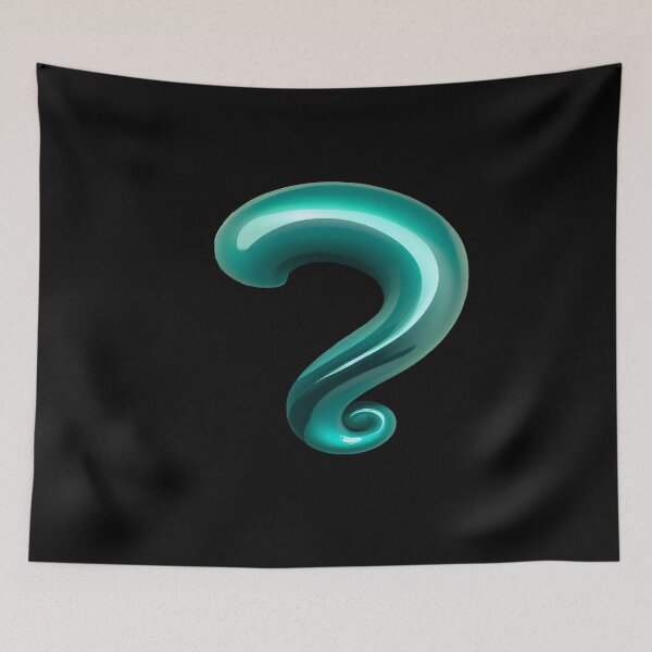Item preview, Question Mark in Cool Metallic Green 3D designed and sold by deniselynnimage.
