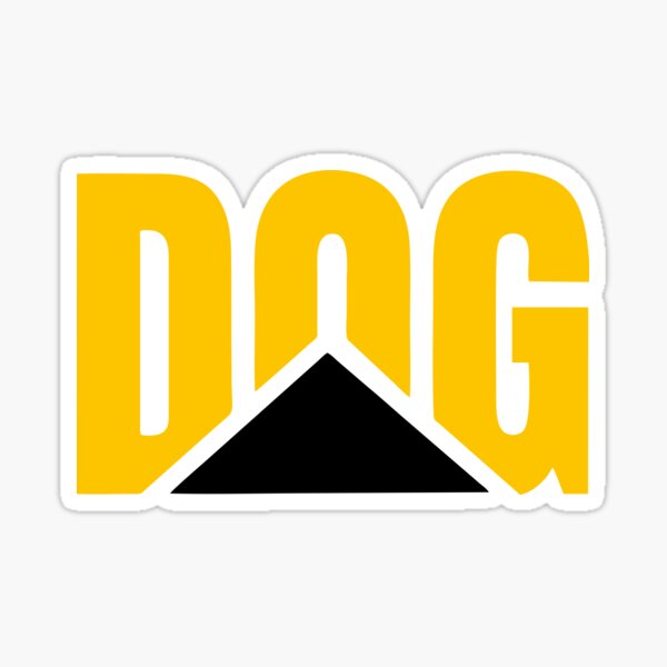Artikel-Vorschau von  Hund Raupe Logo Aufkleber, designt und verkauft von notquitepink.
