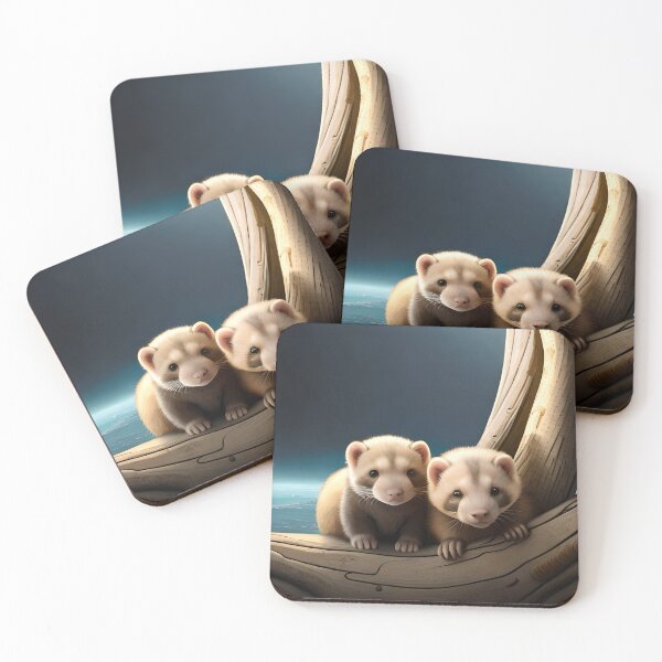 Item preview, Playful, affectionate ferrets  designed and sold by SriGem.