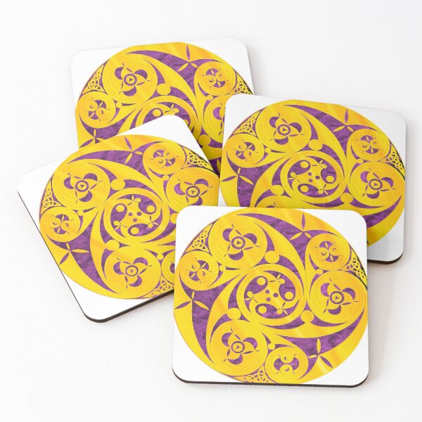 Item preview, Golden Celtic shield design purple fill 2  designed and sold by Donkjonk.