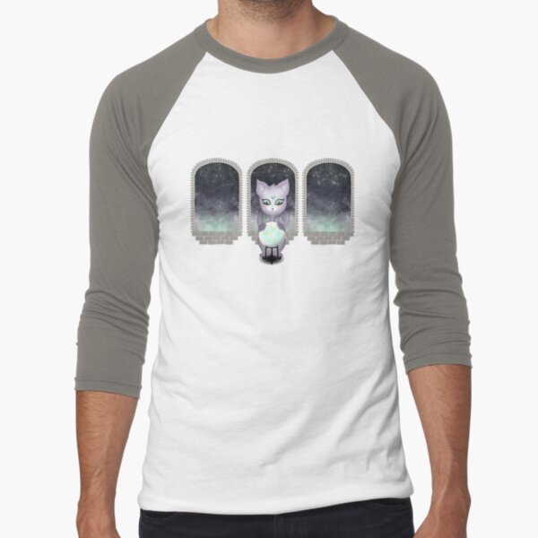 Mystic Miku | Crystal Ball & Zodiac | Wine Red Baseball ¾ Sleeve T-Shirt