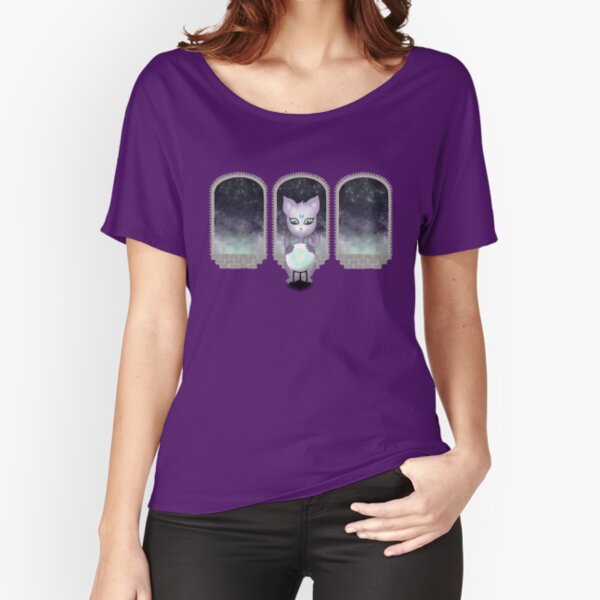 Mystic Miku | Crystal Ball & Zodiac | Wine Red Relaxed Fit T-Shirt