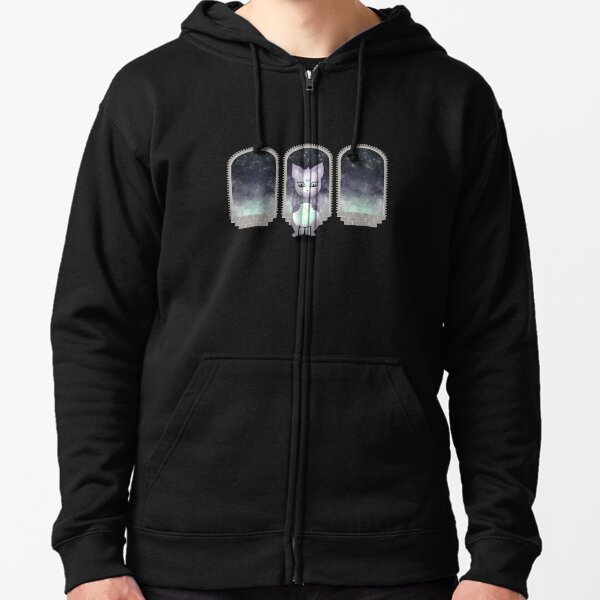 Mystic Miku | Crystal Ball & Zodiac | Wine Red Zipped Hoodie
