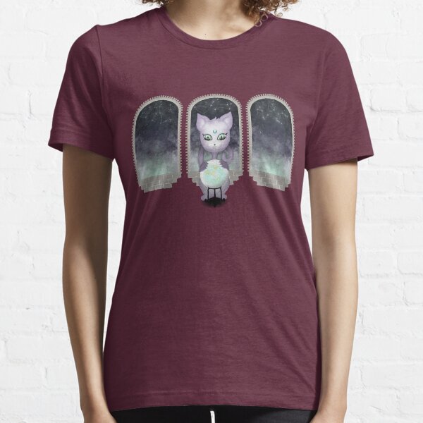 Mystic Miku | Crystal Ball & Zodiac | Wine Red Essential T-Shirt