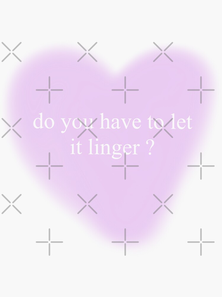 "linger by the cranberries (heart)" Sticker for Sale by ryemae Redbubble