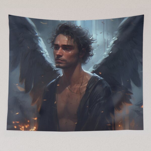 Item preview, Voided Vigor: The Tale of a Mighty Man with Black Wings and an Emptied Soul designed and sold by oanaunciuleanu.