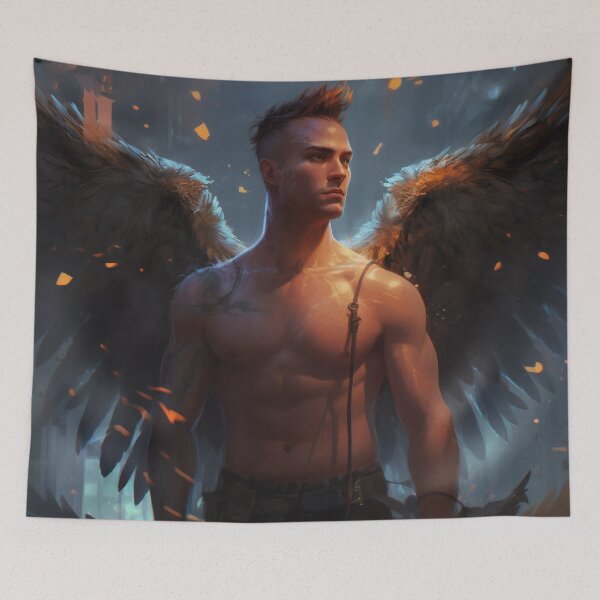 Item preview, Voided Vigor: The Tale of a Mighty Man with Black Wings and an Emptied Soul designed and sold by oanaunciuleanu.