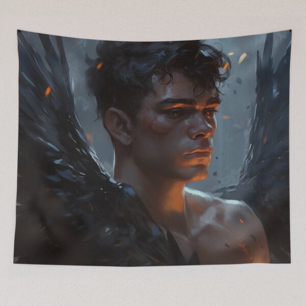 Item preview, Voided Vigor: The Tale of a Mighty Man with Black Wings and an Emptied Soul designed and sold by oanaunciuleanu.