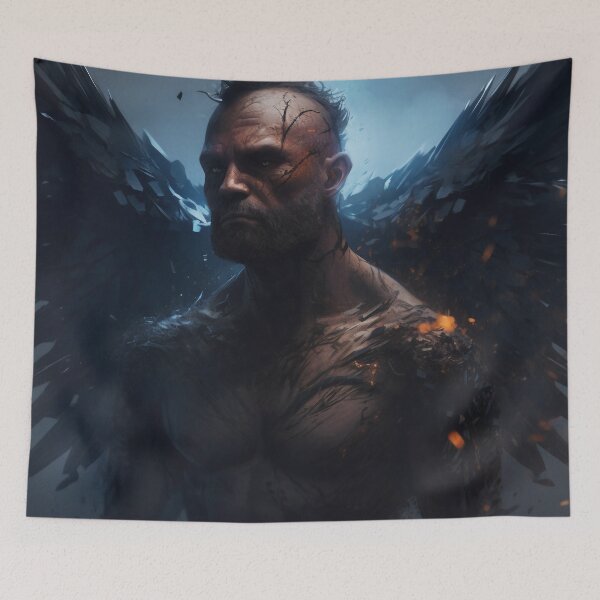 Item preview, Voided Vigor: The Tale of a Mighty Man with Black Wings and an Emptied Soul designed and sold by oanaunciuleanu.