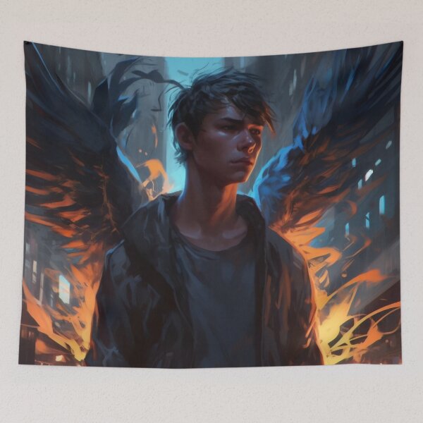 Item preview, Voided Vigor: The Tale of a Mighty Man with Black Wings and an Emptied Soul designed and sold by oanaunciuleanu.