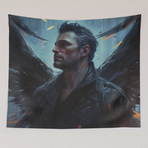 Item preview, Voided Vigor: The Tale of a Mighty Man with Black Wings and an Emptied Soul designed and sold by oanaunciuleanu.
