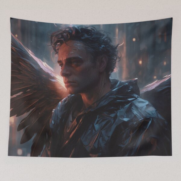 Item preview, Voided Vigor: The Tale of a Mighty Man with Black Wings and an Emptied Soul designed and sold by oanaunciuleanu.