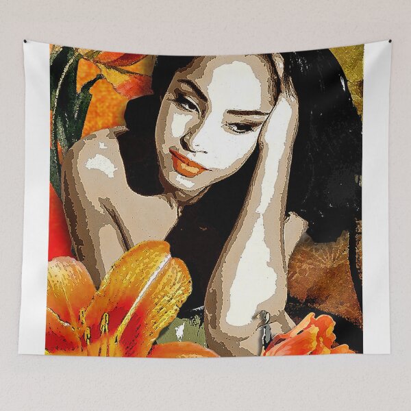 Item preview, Paradise orange flowers on girl designed and sold by stellaoffender.