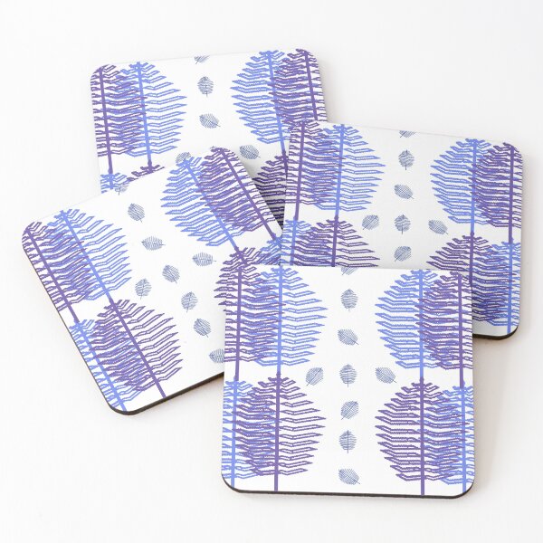 Item preview, Ultravioletbluesleafpattern designed and sold by simplymslori.