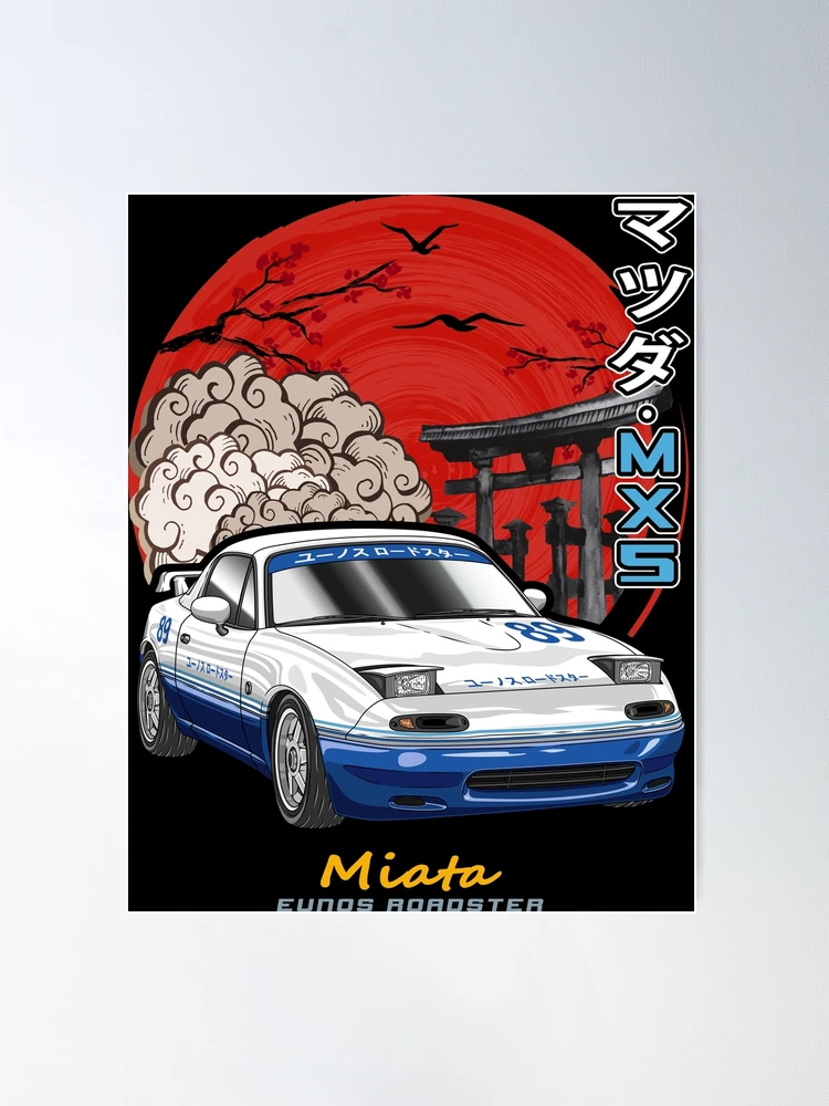 EUNOS ROADSTER M2 1001 イラストアート フレーム Nippon Mazda Miata Eunos Roadster