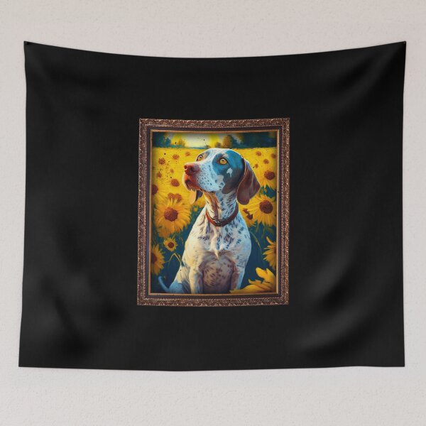 Item preview, Pointer Sunflower Painting Adorable Dog designed and sold by rafaeltto.