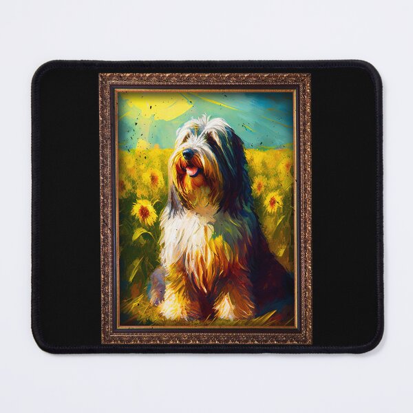 Item preview, Polish Lowland Sheepdog Sunflower Painting Adorable Dog designed and sold by rafaeltto.
