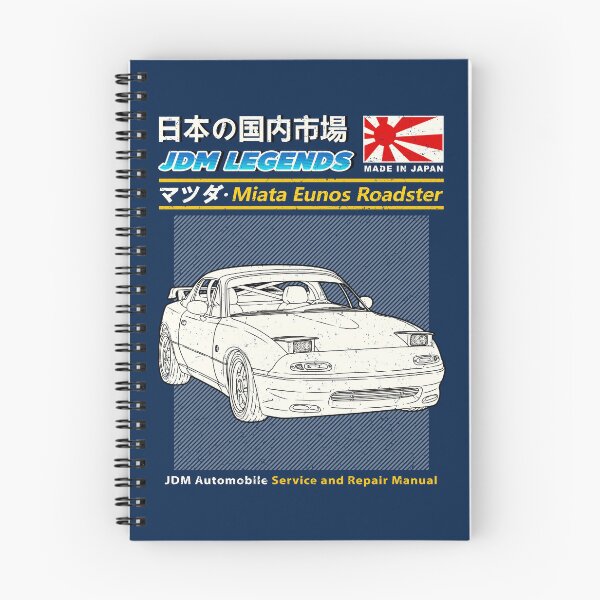 Item preview, Mazda Miata Eunos Roadster Car Maintenance Manual Cover designed and sold by JDM Guyvit.