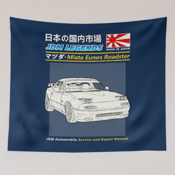 Item preview, Mazda Miata Eunos Roadster Car Maintenance Manual Cover designed and sold by JDM Guyvit.