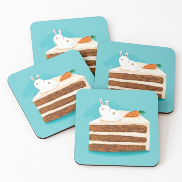 Item preview, Biscotti Sits on a Slice of Carrot Cake - Teal designed and sold by mwkairos.