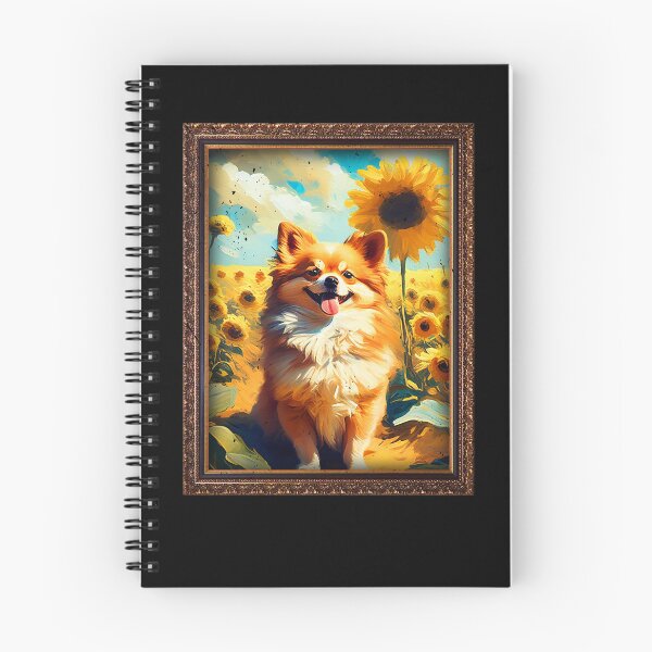Item preview, Pomchi Sunflower Painting Adorable Dog designed and sold by rafaeltto.
