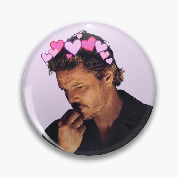 Item preview, Pedro Pascal Pink Hearts Crown Cute designed and sold by CollageHeaven.