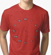 Clock dial with Roman numerals Tri-blend T-Shirt
