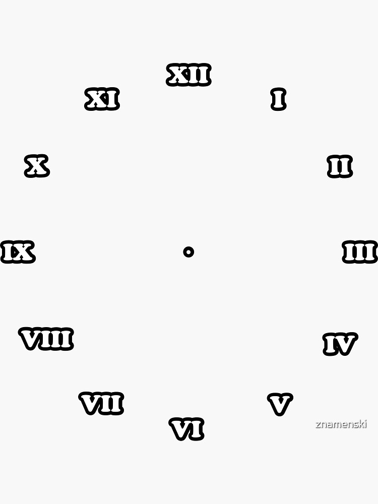 Clock Dial with Roman Numerals by znamenski