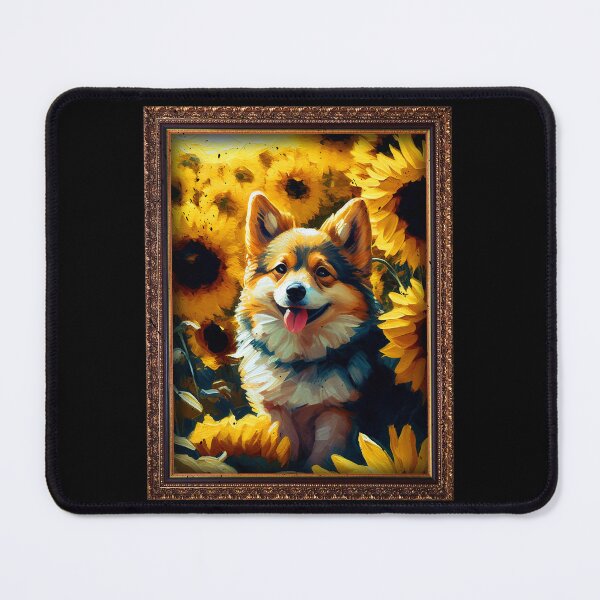 Item preview, Pomsky Sunflower Painting Adorable Dog designed and sold by rafaeltto.