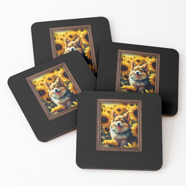 Item preview, Pomsky Sunflower Painting Adorable Dog designed and sold by rafaeltto.