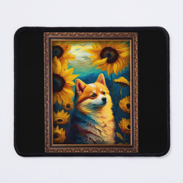 Item preview, Pomsky Sunflower Painting Adorable Dog designed and sold by rafaeltto.