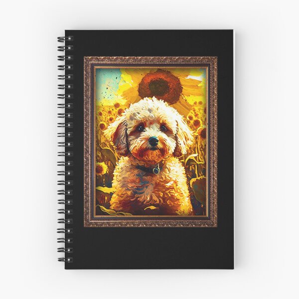 Item preview, Poochon Sunflower Painting Adorable Dog designed and sold by rafaeltto.