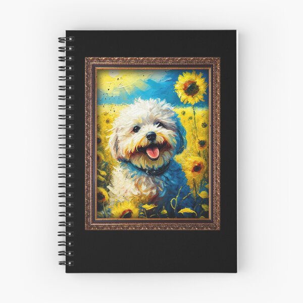 Item preview, Poochon Sunflower Painting Adorable Dog designed and sold by rafaeltto.