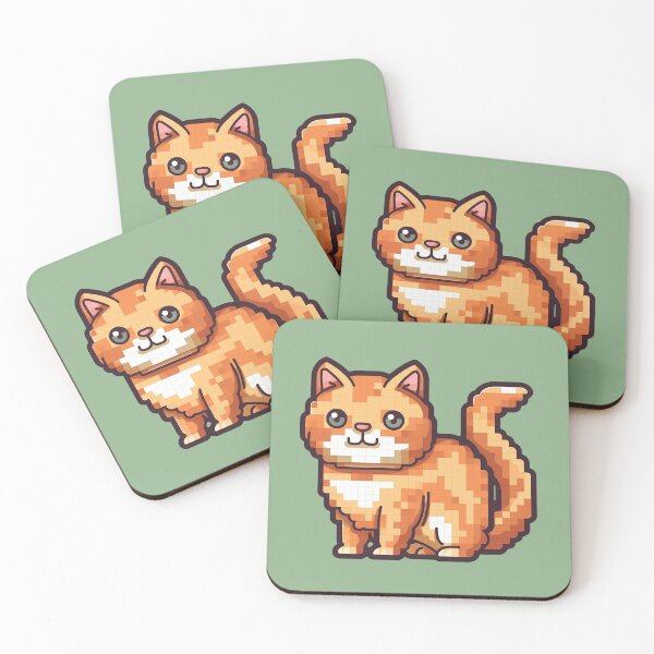 Item preview, Pixelated Cat designed and sold by CatopiaART.