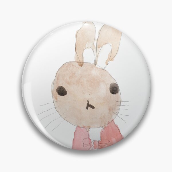 Item preview, cute rabbit in red jacket hand painted  designed and sold by ColorandColor.