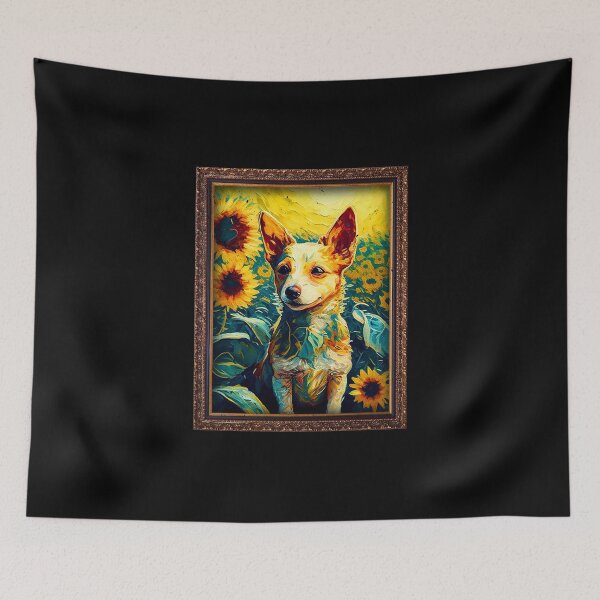 Item preview, Portuguese Podengo Pequeno Sunflower Painting Adorable Dog designed and sold by rafaeltto.