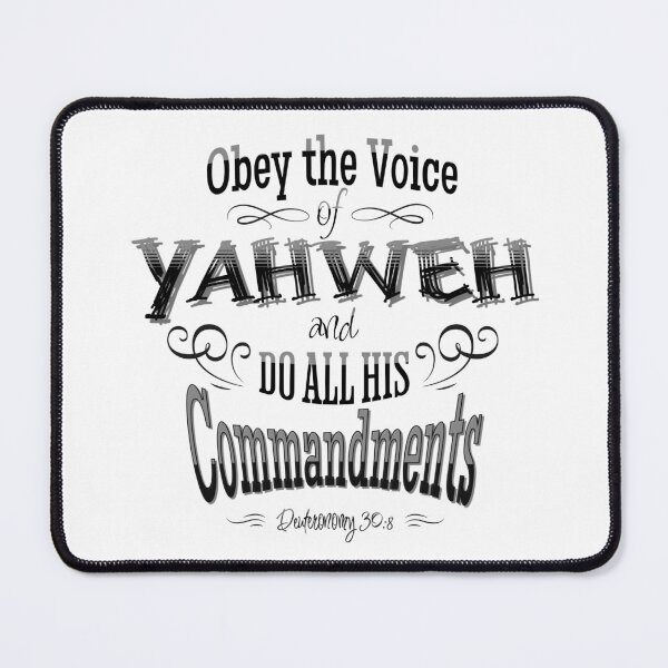 Item preview, Obey The Voice Of YAHWEH And Do All His Commandments - Torah Bible Design - TorahWear designed and sold by Andrew Carter.