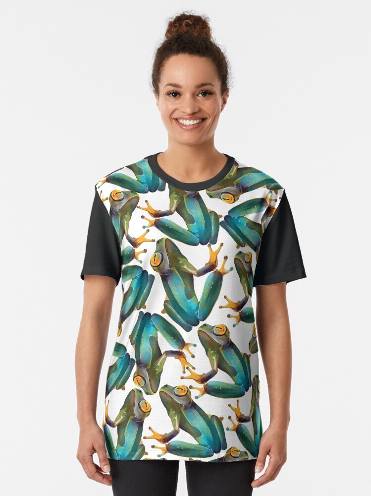 Thumbnail 2 of 5, Graphic T-Shirt, Enchanted Frogs designed and sold by Karin Taylor.