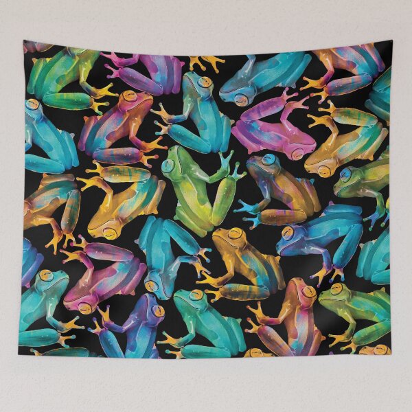 Item preview, Vibrant Rainbow Tree Frogs designed and sold by Karin Taylor.