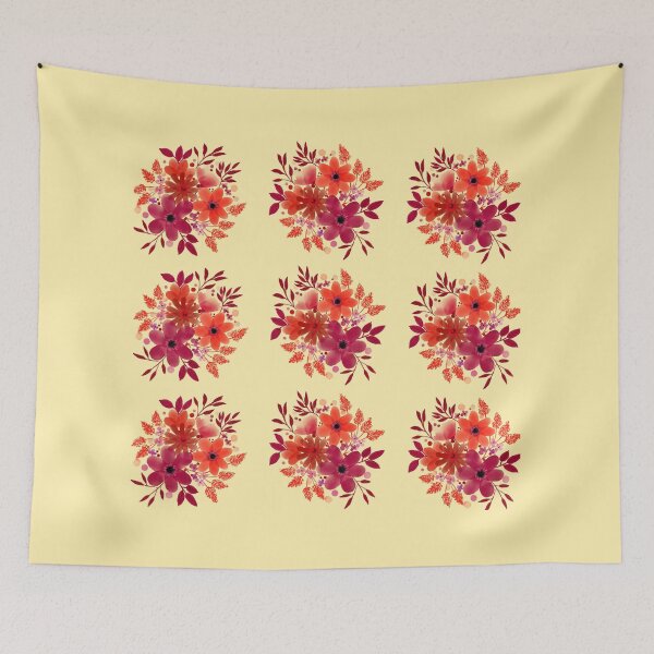 Item preview, watercolour flowers designed and sold by Shikhadaga.